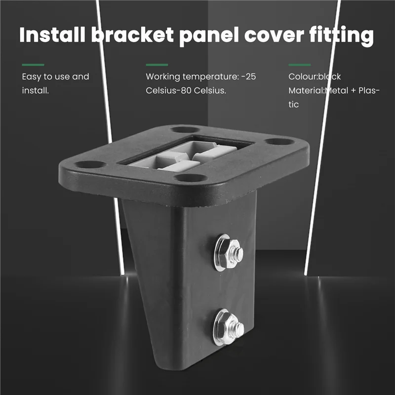 New Flush Mount For Anderson Plug 50A Connector Kit Mounting Bracket Panel Cover Accessories For Caravan Camper Boat Truck