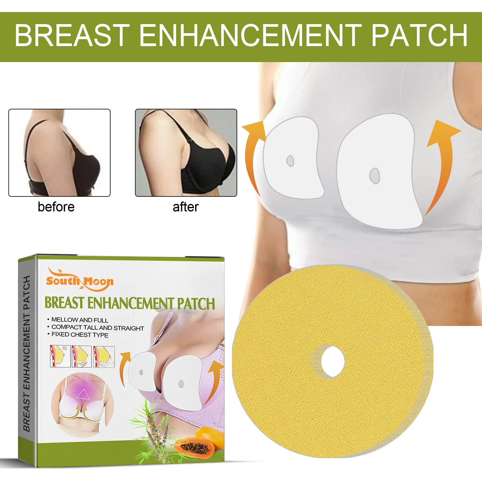 おっぱい 10 Pcs Breast Enlargement Enhancer Breast Growth Plaster Anti-Sagging Lifting Big Boobs Plumping Firming Pad Natural Bust