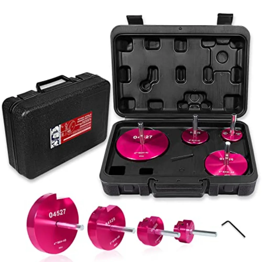 

Piece Plastic Pipe Reamer Tool Kit for PVC CPVC and ABS Fittgs Includes 1." 2" 3" " Reamers Compatible with Standard 1/2" Drill