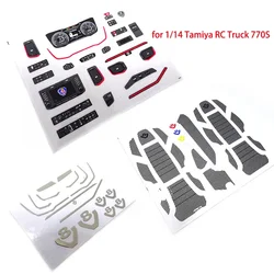 Simulation Dashboard Seat Sticker Suit Decorate for 1/14 Tamiya RC Truck For scania 770S 56368 Car Diy Parts