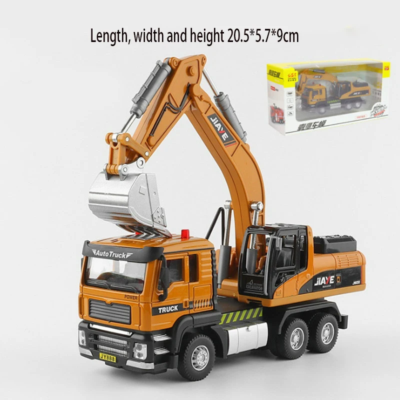 

1:50 Toys Trucks Excavator Alloy Car Model Diecast Vehicles Steering Linkage Children Gift Collection Simulation Toys For Boys A