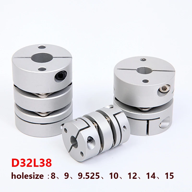 H6 Flexible Double Diaphragm Shaft Coupler D32L38 Coupling for Stepper Motor Encoder Ballscrew
