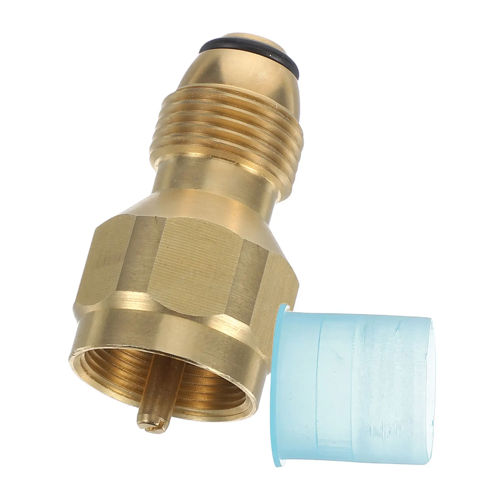 

Propane Adapter Brass Gas Tank Fittings Camping Stove Valve Connector Quick Connect Fireplace Fitting Adapter