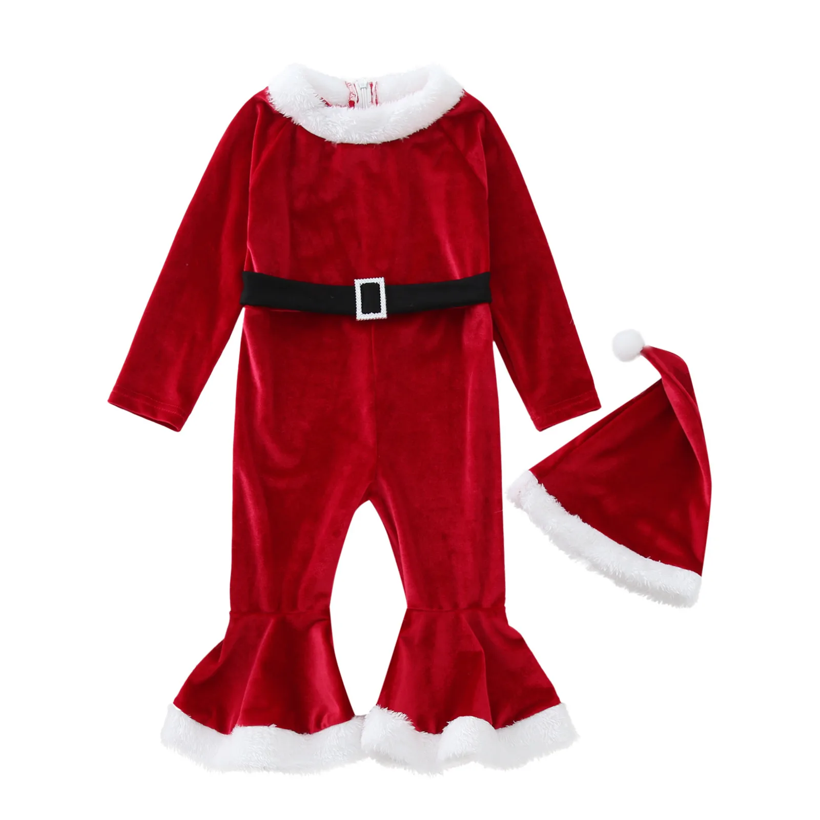 Kerst Meisjes Jongens Kerstman Kostuum Rode Elf Cosplay Outfits Carnaval Party Festival Kerstmis Nieuwjaar Fancy Dress Doek Set