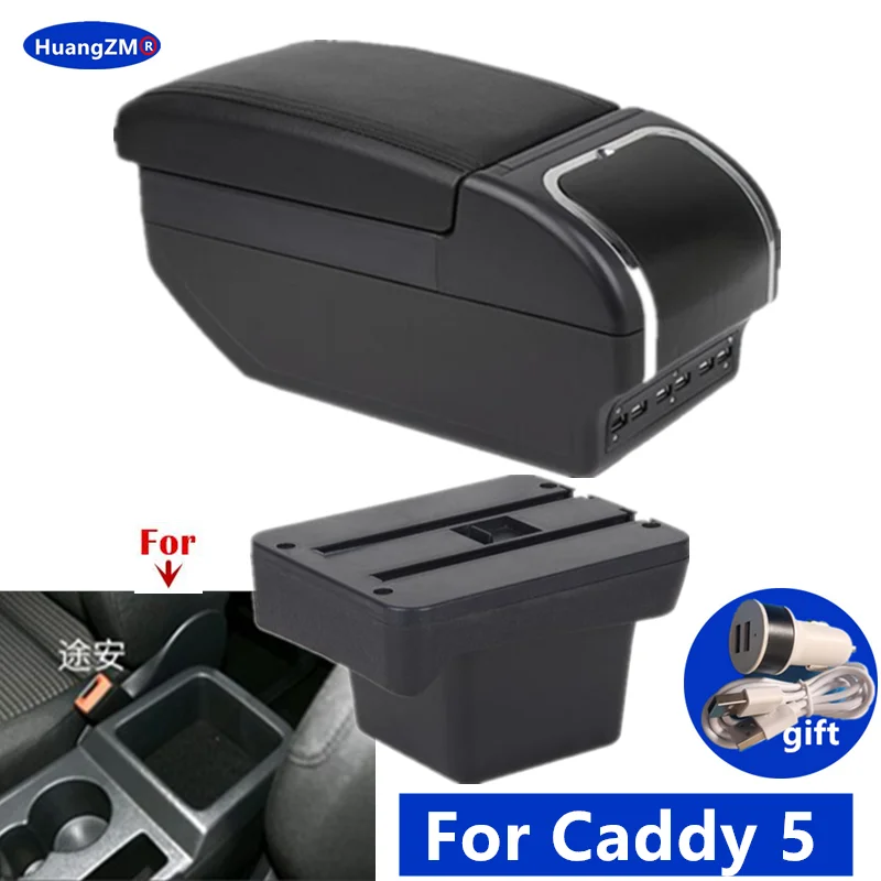 

Car Armrest box Storage box For Volkswagen Caddy 5 Armrest box For Caddy 5 2024 Interior Dedicated Retrofit Car Accessories
