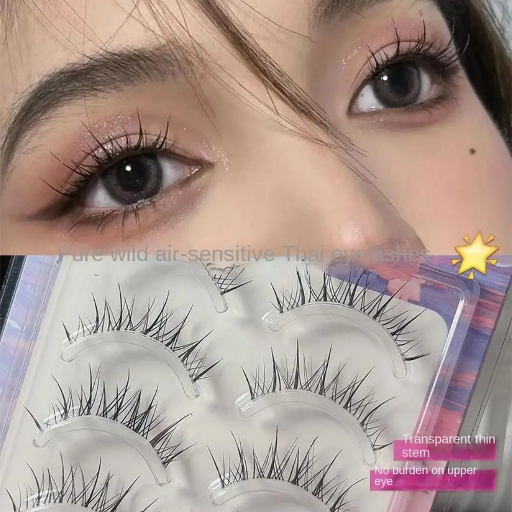 Faux cils de type une pièce pour femmes et filles, simulation naturelle, outils de maquillage pour les yeux, cils de tournesol thaïlandais