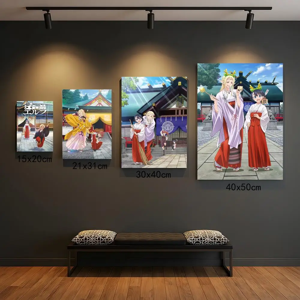 anime O-Otaku Elf-F Poster Peel and Stick Wall Art for Cafe Office Bar and Home Decoration