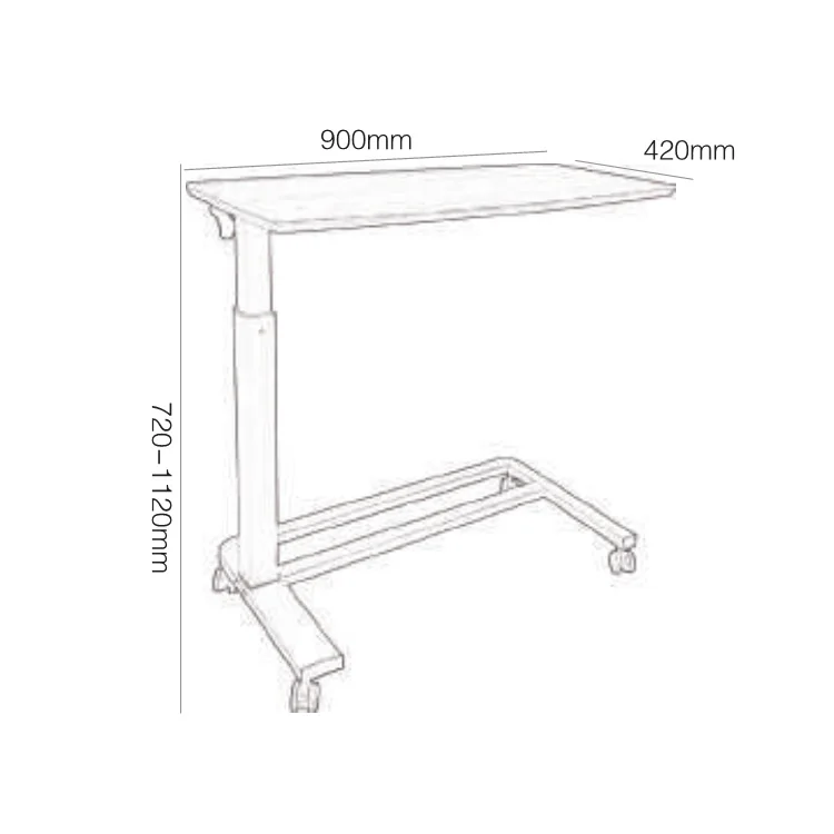 Meeting Training Folding Table with Aluminium Alloy Pneumatic Computer Desk With wheels