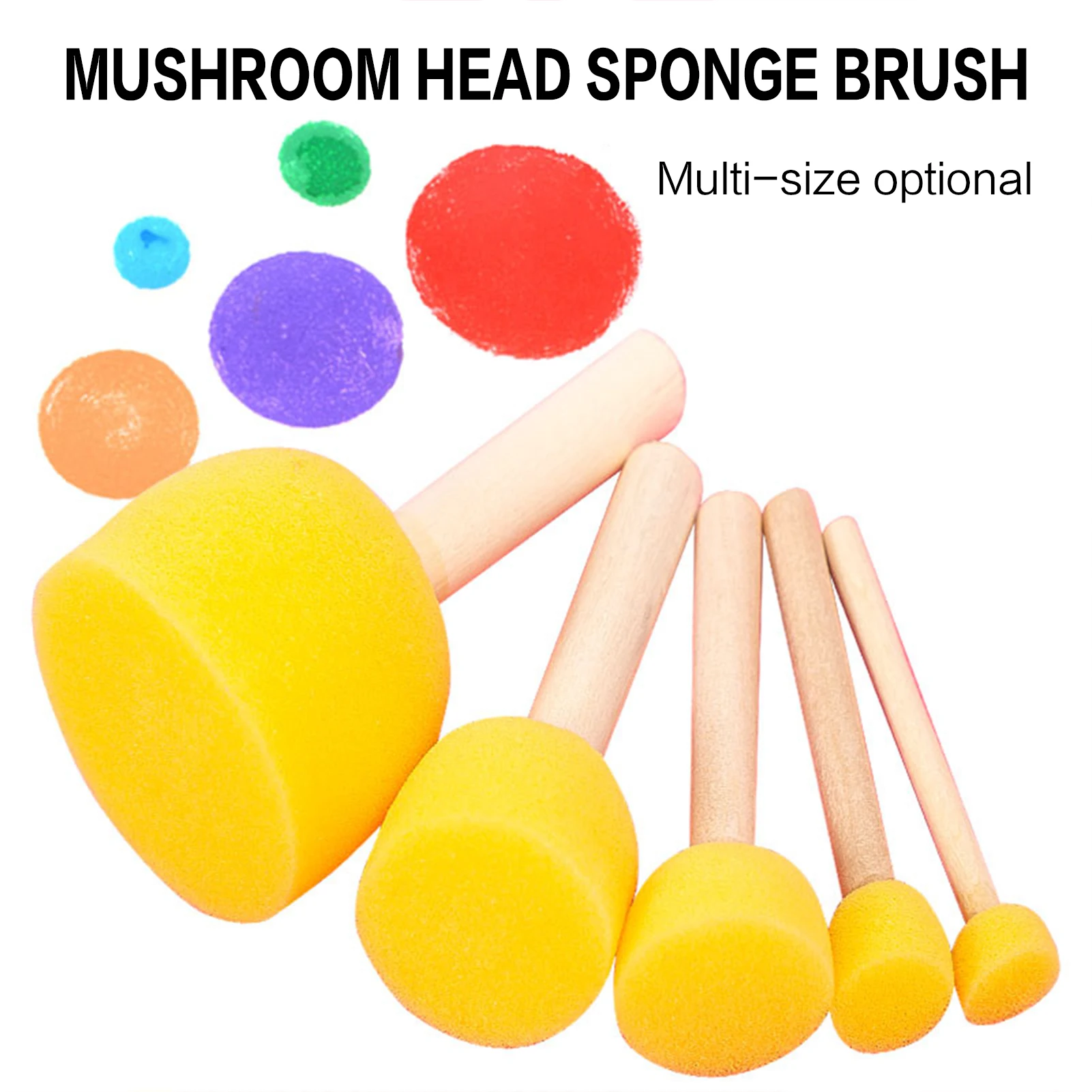 5pcs Round Stencil Sponge Wood - đánh giá và giá Art And Craft With Paint