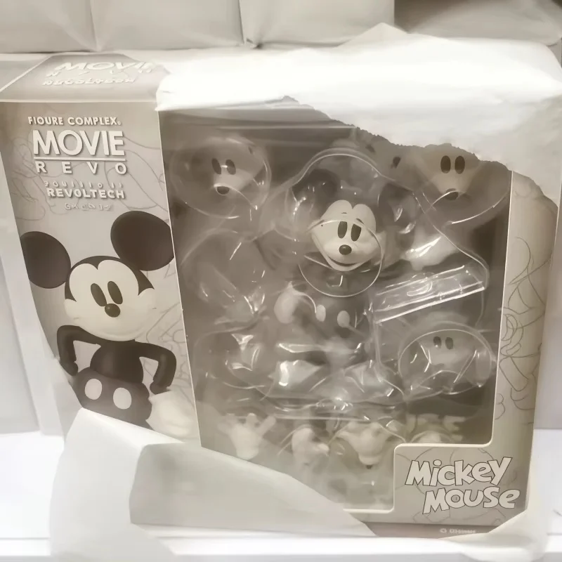 Genuine In Stock Disney 1936 Mickey Mouse Kaiyodo Revoltech Colorful Mickey Anime Action Figures Ornaments Collection Gifts Toy