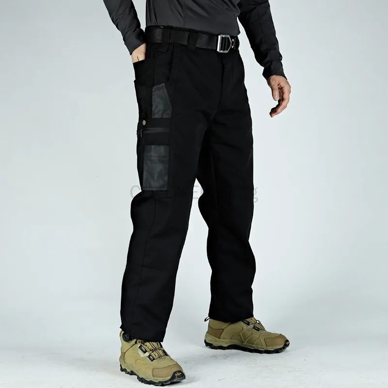 New Casual Pants Men Trousers Cargo Pants Multi-Pocket Wear-Resistant Outdoor Hiking Training Male Overalls