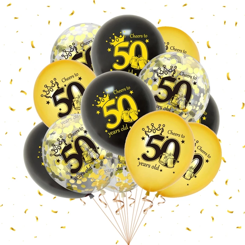 Happy Birthday 18 21 30 40 50 60 Latex Balloons Adult Birthday Party 18th 30th 40th 50th 60th Confetti Balloon Anniversary Decor