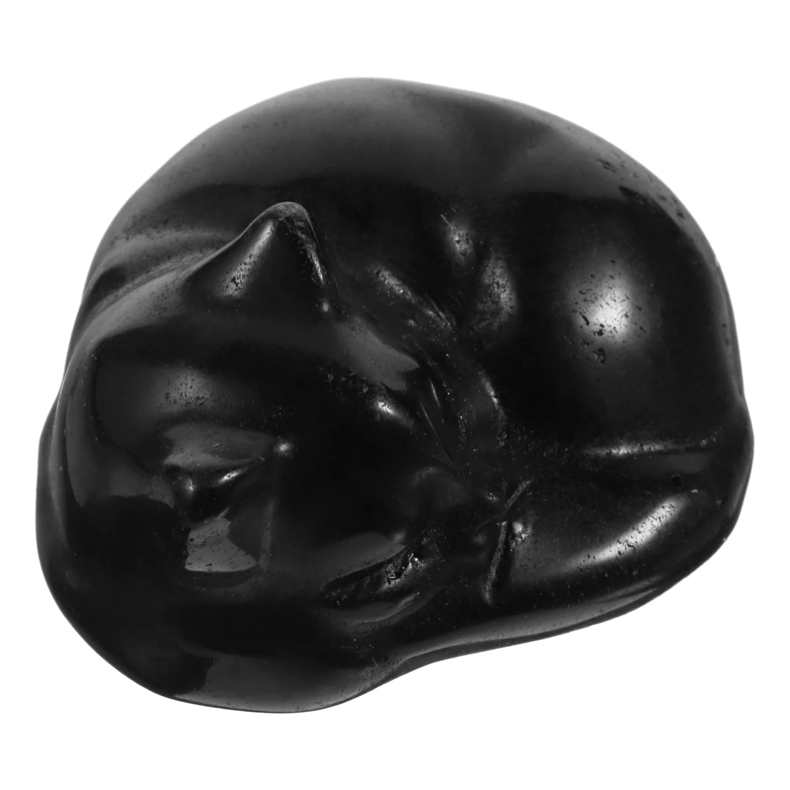 

Crystal Sleeping Cat Polished Mini Statue For Home Desk Decor Small Animal Sculpture Glossy Craft Ornament