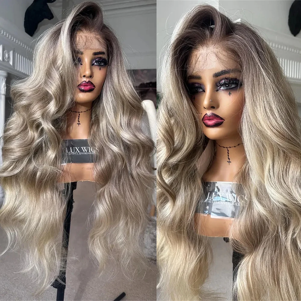 

Thick Long Blonde Lace Front Wig Instant Gorgeous Long Hair Blonde Balayage Wig 26" Highest Quality Synthetic Fibre Heat Protect
