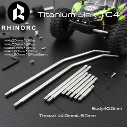 Rhino D5 Thread M4 enlace de aleación de titanio para Rhino YUE ONE LCG, chasis deportivo RC Cralwer