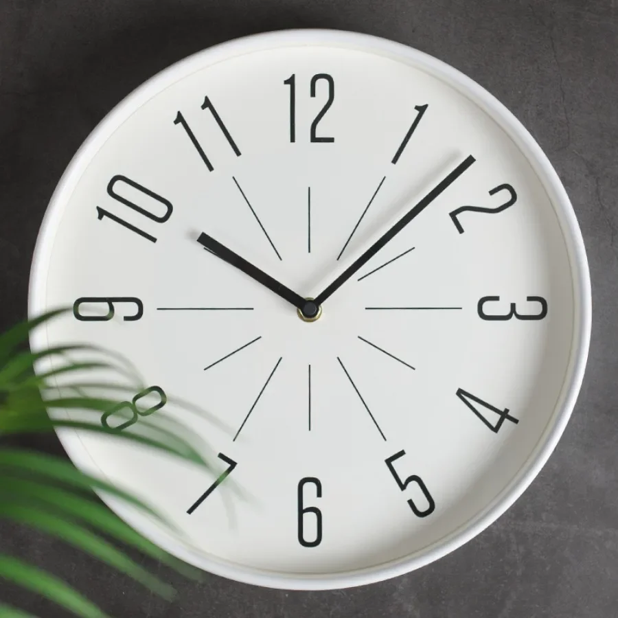 

Classic Home Wall Clock Decoration Hand Gift Number Wall Clock Living Room Round Black White Office Minimalist Reloj Wall Decor
