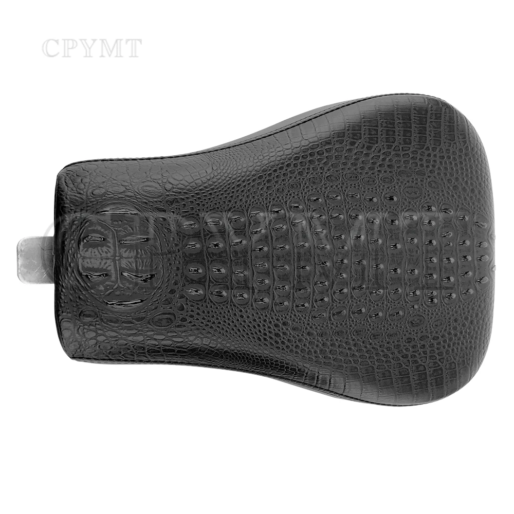 Almohada de cuero PU negra para conductor delantero de motocicleta, cojín para asiento individual apto para Harley Sportster XL 883 1200 72 48 2006-2013