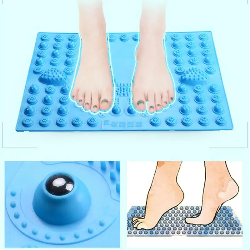 Foot Massage Mat Massage Ergonomic Stone Pad for Foot Walk Stone Road Foot Massage Acupoint Mat for Home School Study Room