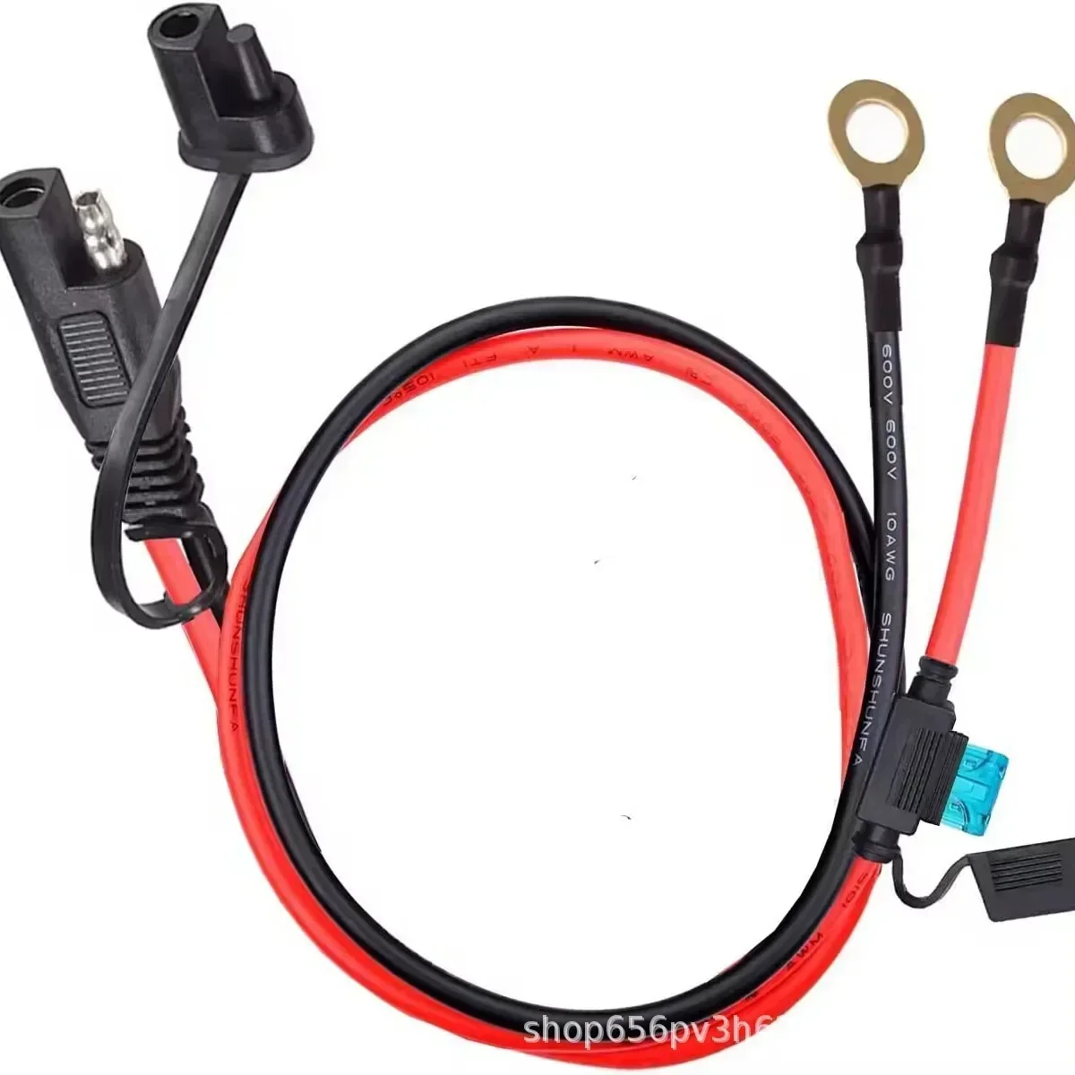 24V Car Battery Charging Fuse Seat Source Terminal To SAE 12V Female Pump Plug Truck Modification Charger Cable For Motorcycle