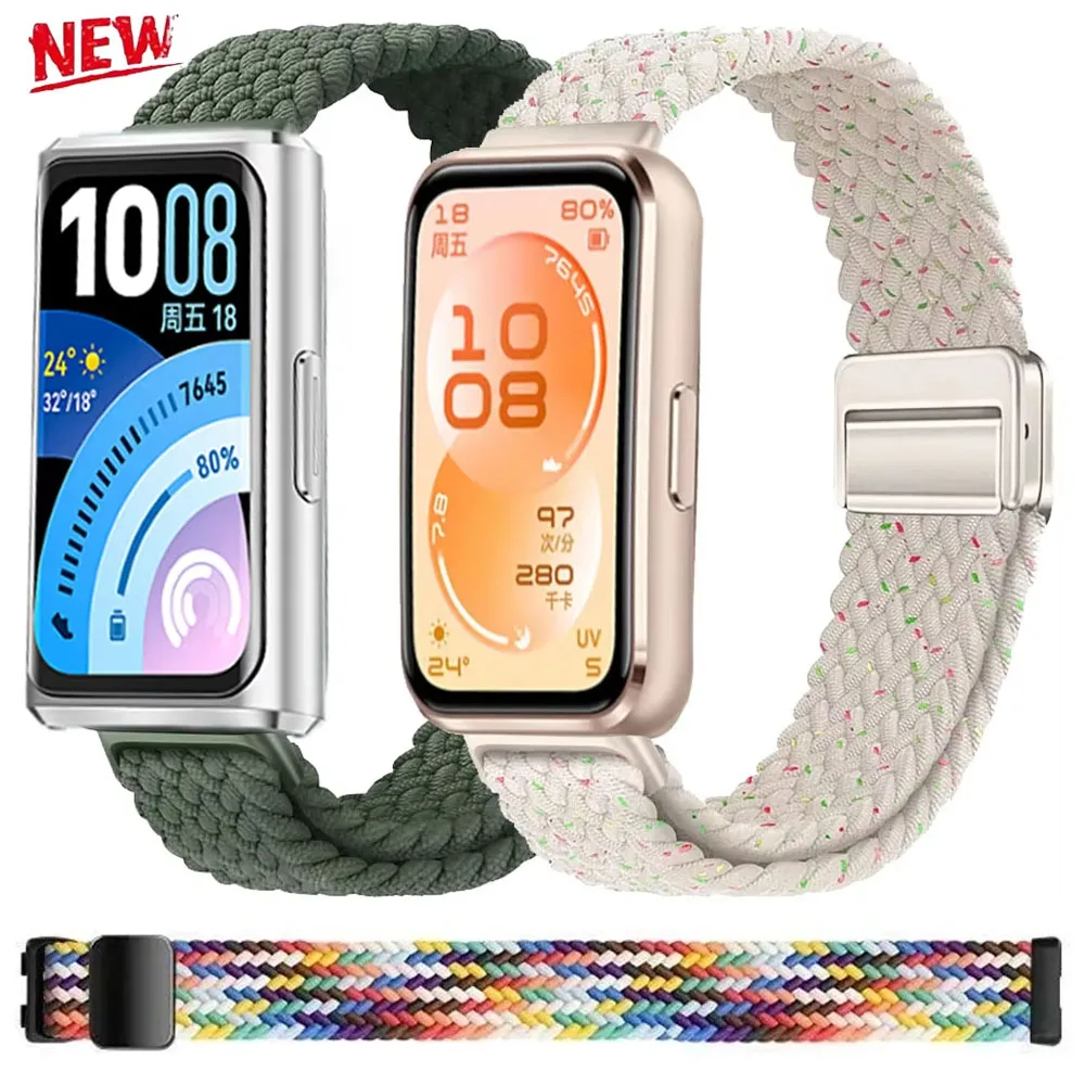 Official Braided Nylon Strap For Huawei Band 11/11 Pro Magnetic Buckle Adjustable elastic Band For Huawei Band 8/9/10/11/11 Pro