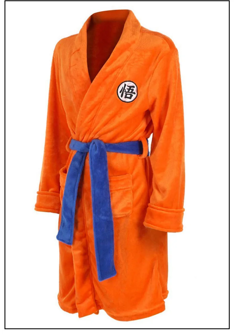 Adult kids Anime Bathrobe Cosplay Son Goku Costume Man Women Bath Robe Sleepwear Plush Robe Women Men Pajamas Cartoon