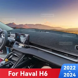 For Haval H6 3th Gen 2022-2024 Car Dashboard Avoid Light Pad Instrument Platform Desk Cover Mats Carpets Anti-UV Accessories