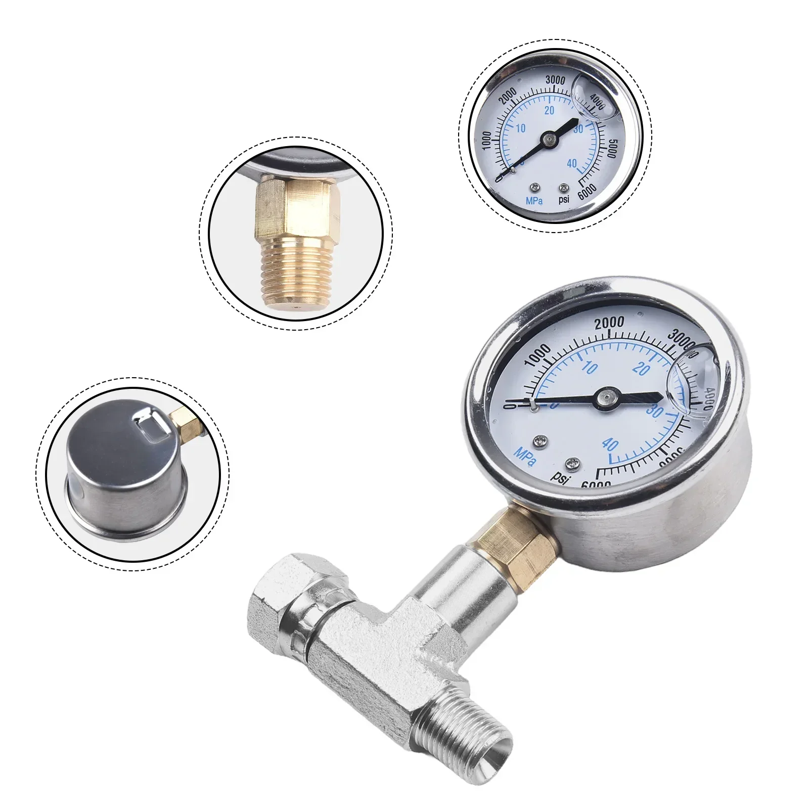 Imagem -02 - Pressure Gauge Assembly Peças da Bomba para Máquinas Airless Pulverizador de Tinta Peça de Reposição 730397 440 450 540 Aço Inoxidável