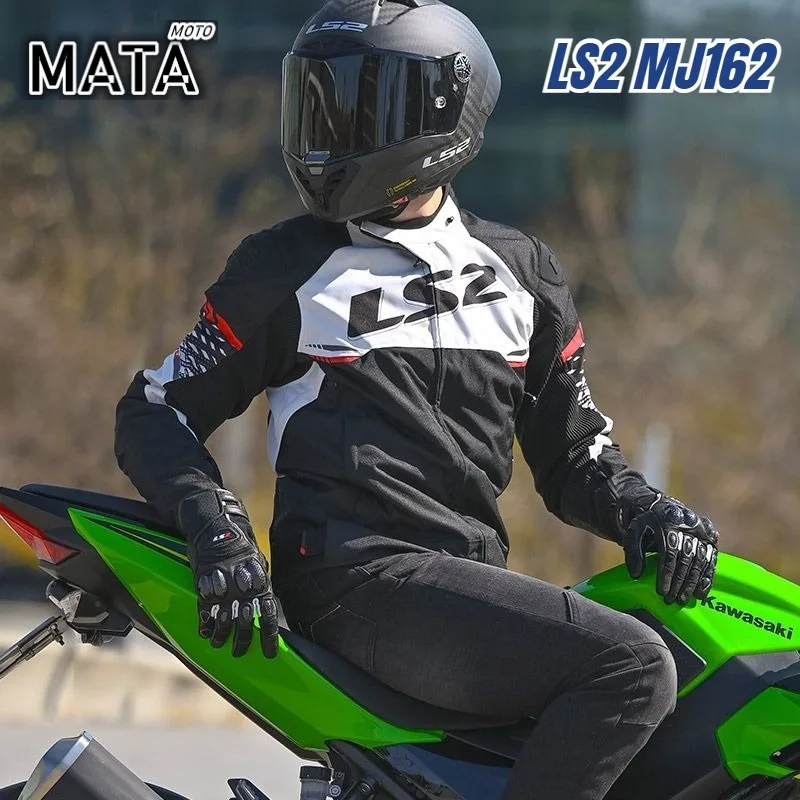 

HOT LS2 MJ162 Motorcycle Jacket Spring and Autumn Waterproof Windproof Warm Jacket Men CE Anti-fall Motocross Riding Clothing
