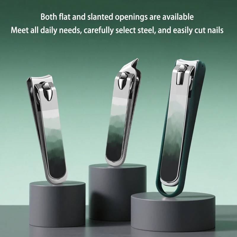 Ensemble de coupe-ongles en acier inoxydable, ensemble de ciseaux à ongles haut de gamme de précision, ensemble d'outils à ongles pour la maison de 9 pièces avec pincettes et cuillères auriculaires