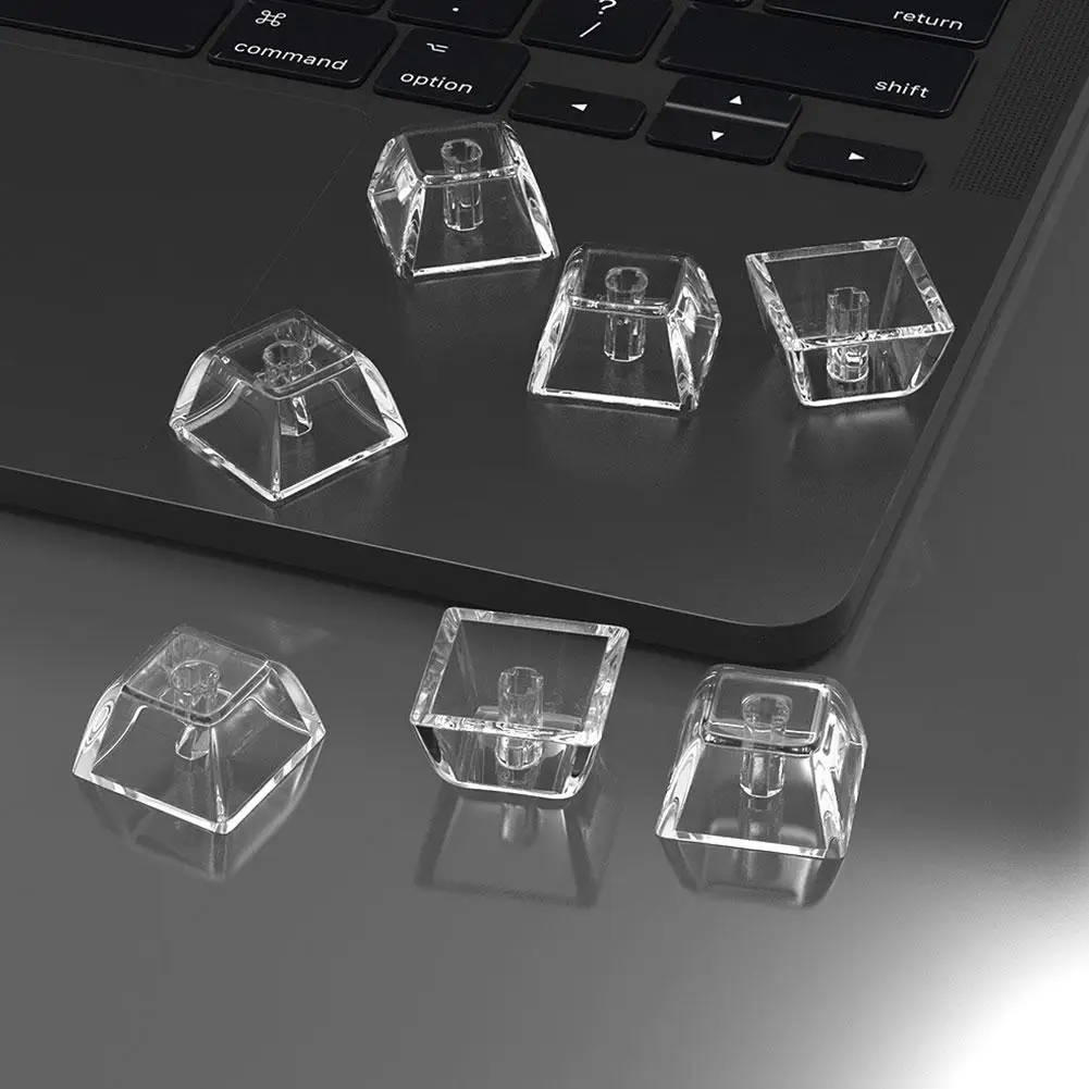 XDA2 Keycaps PC Colorful Transparent Mechanical Keyboard Caps Blank Customized Gamer Crystal Keycaps For Mx Switches