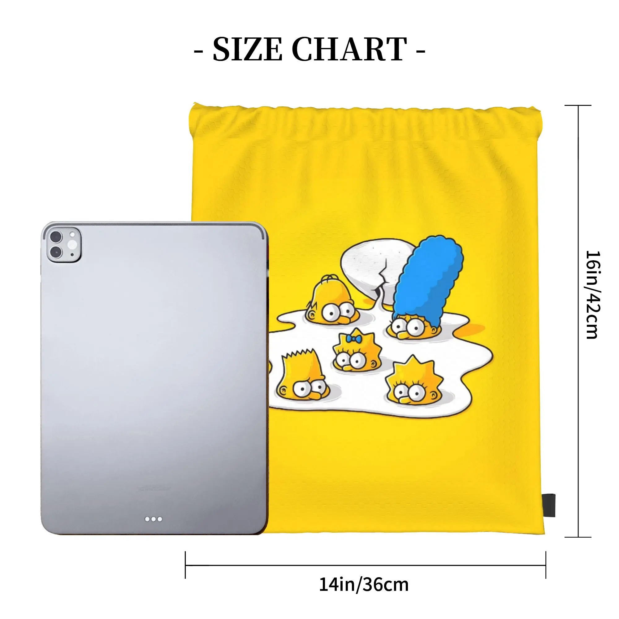 Simpsonsed Cartoon  Drawstring Backpack Gym Sports Sackpack Water Resistant  String Bag for Exercise view 3