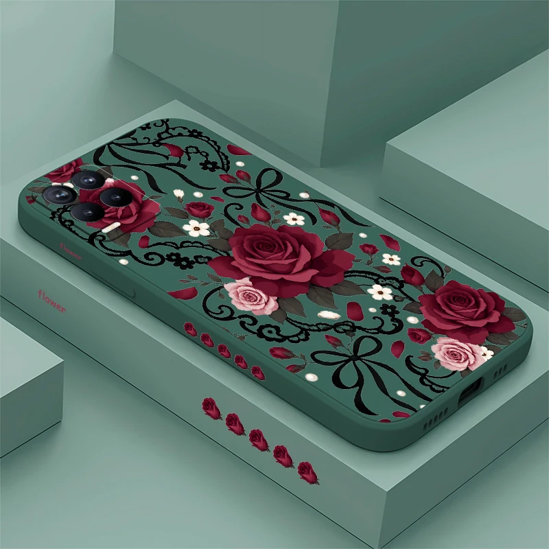 Flowers Case For OPPO Realme GT2 NEO2 GT Master Narzo 20 60 Pro 30A 50i Prime Q3 Q5 Pro Carnival Note 50 80 P3 Soft TPU carcasas