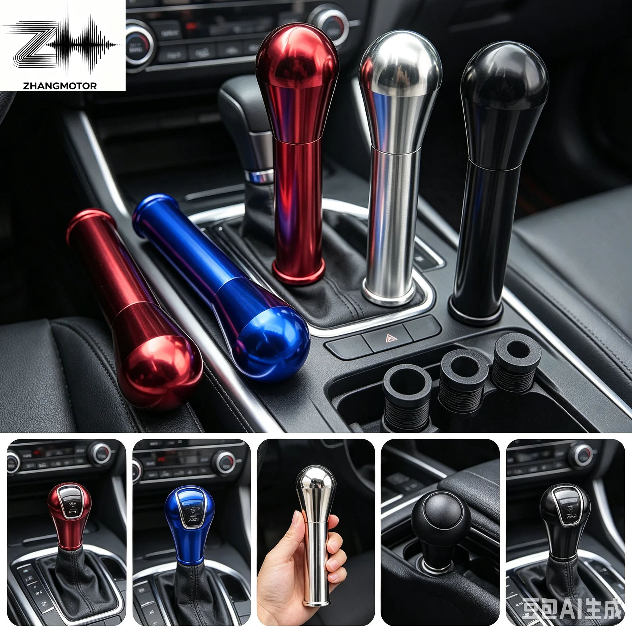 Universal 4 Colors Car Aluminum Manual Transmission Gear Shift Knob Car Shift Lever Fit For Honda Toyota Nissan Mitsubishi Ford