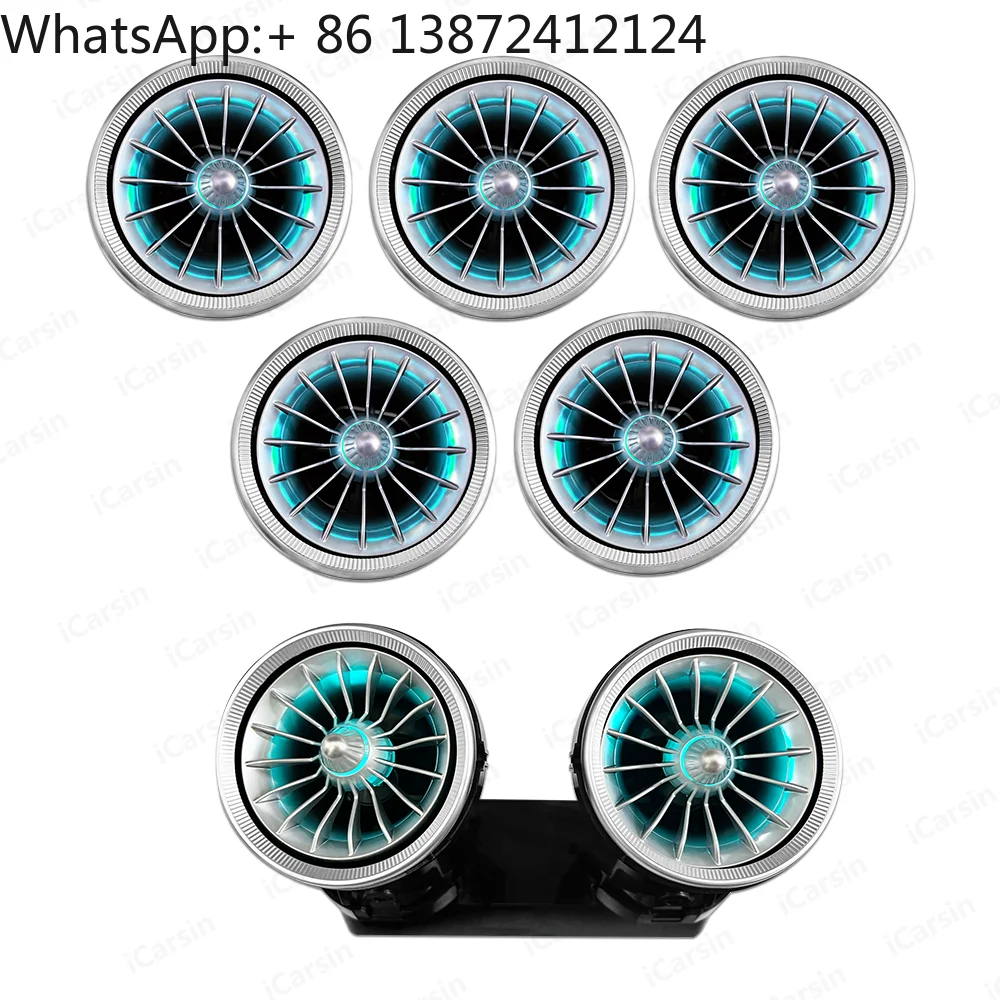 

ICarsin 64 Colors Front Rear Air Vent LED Car Interior Ambient Light for Mercedes Benz C Class W205 X253 Atmosphere Accessories