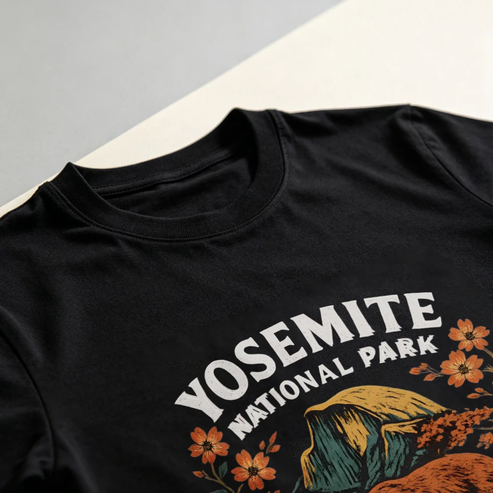 빈티지 요세미티 국립공원 베어 마운틴 꽃무늬 야외 그래 - Outdoor Camping Yosemite 리뷰 및 가격
