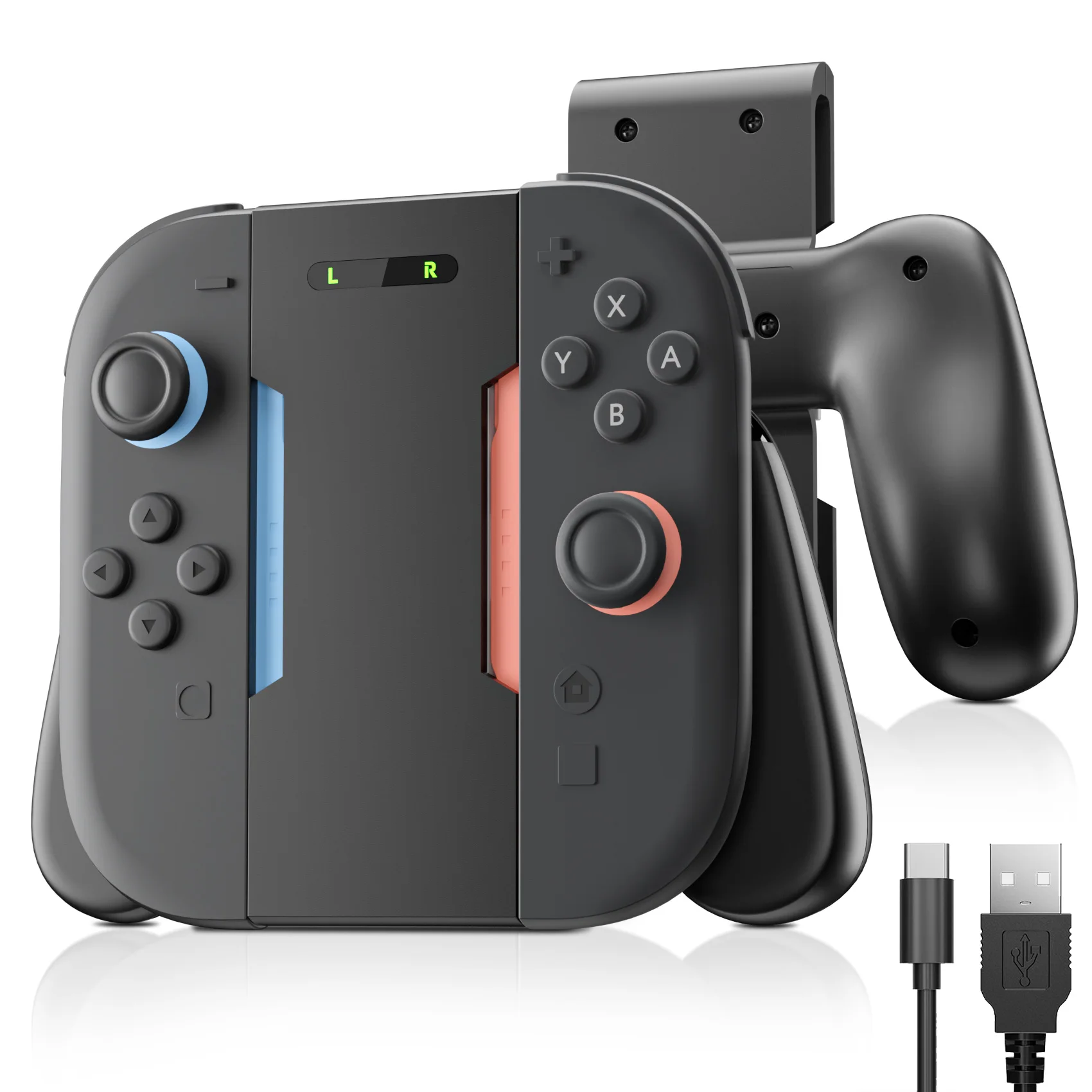 

For switch 2/1 left and right controller charging handle, play while charging NS2 Joycon controller holder