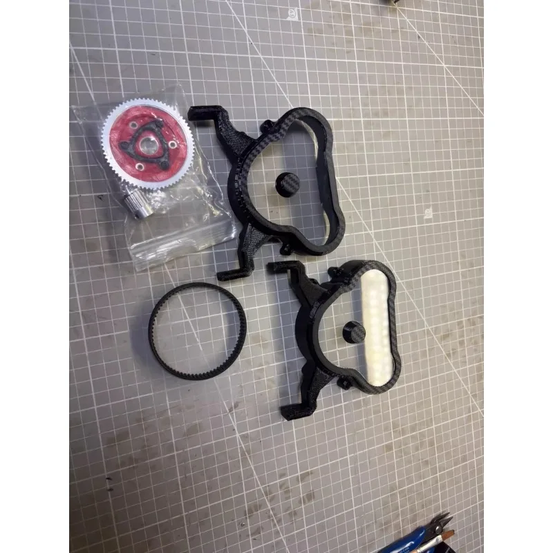 Belt Drive Conversion Kit Silent Upgrade Set for Crossrc EMO XX 1/6 RC Crawler Car Truck Dinosaur/Stegosaurus/Brontosaurus Model