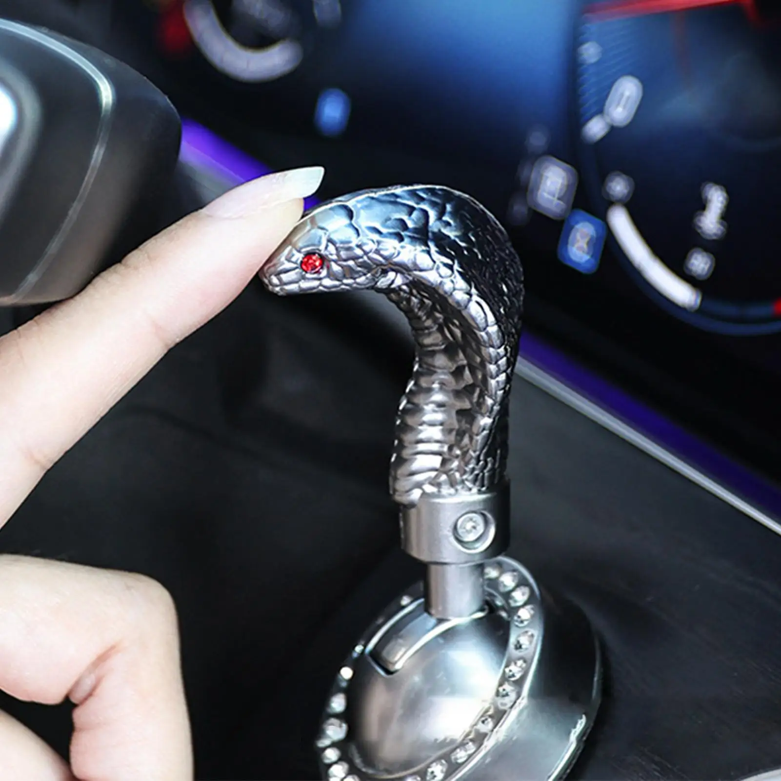 Voiture un bouton démarrage sorcières alliage voiture démarrage bouton d'arrêt décoratif serpent conception bouton poussoir partie Joystick voiture démarreur protecteur