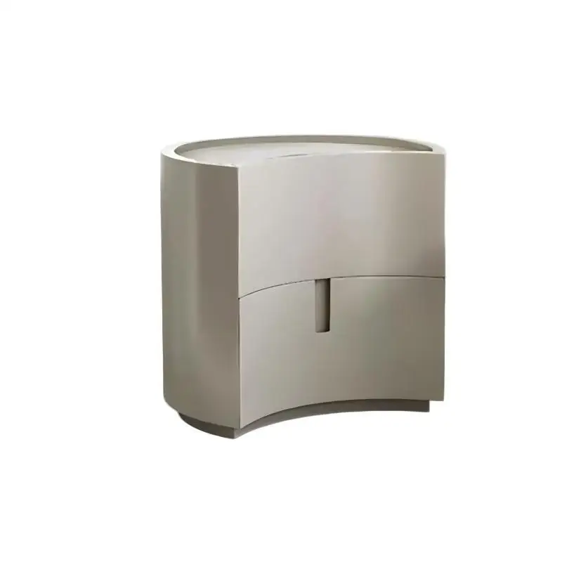 Italian bedside table, round minimalist bedroom light luxury locker