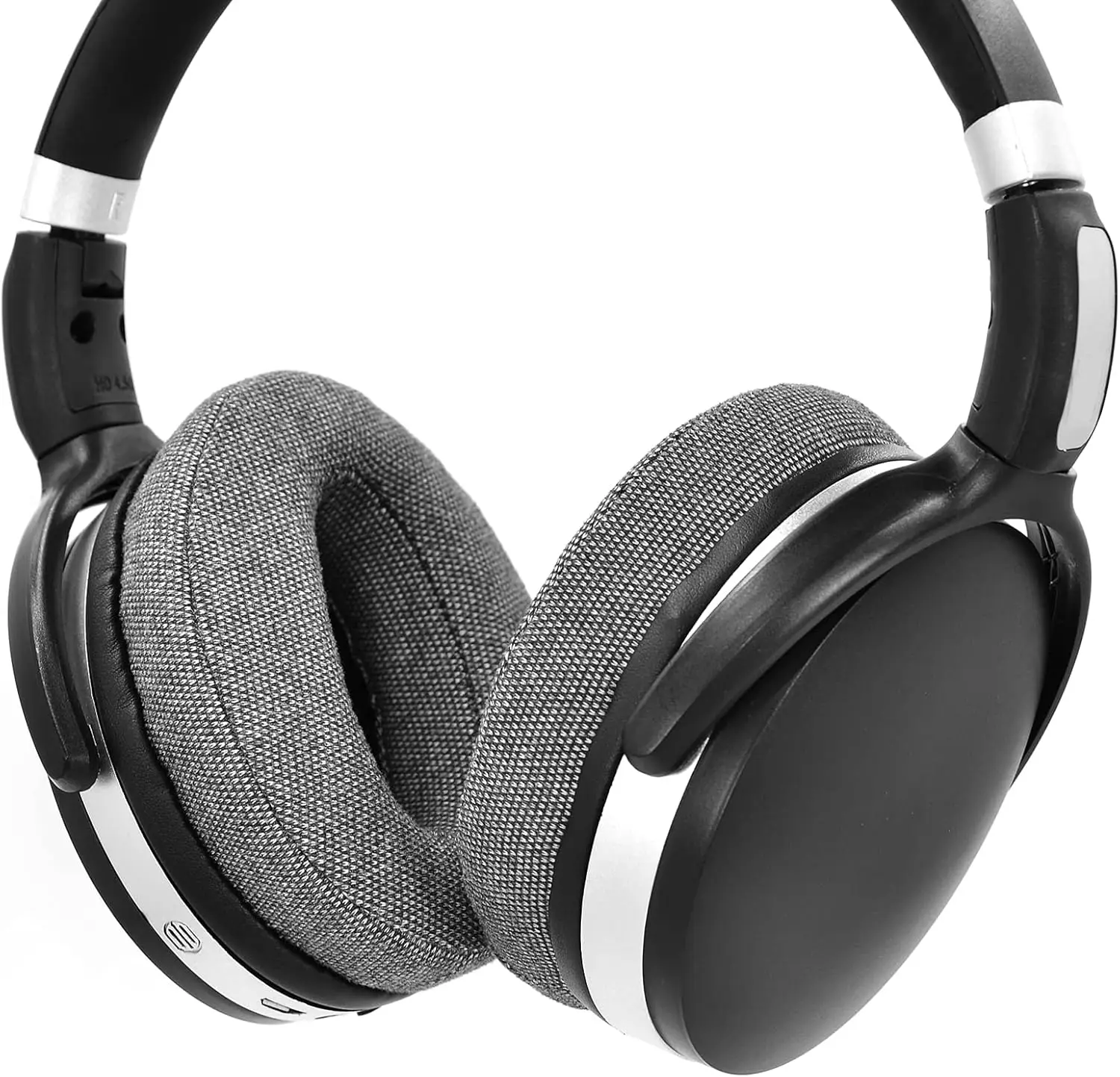 Replacement Gray Fabric HD4.50BT, HD4.50BTNC, HD4.40BT Memory Ear Pads Cushion Compatible with Sennheiser HD 4.50BT, HD 4.50BTNC