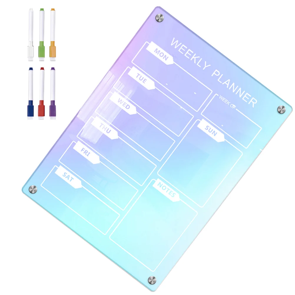 

Еженедельный календарь, красочный акриловый воскресный план, доска объявлений, стираемая магнитная доска для холодильника, сухое стирание 2970X2100X150CM
