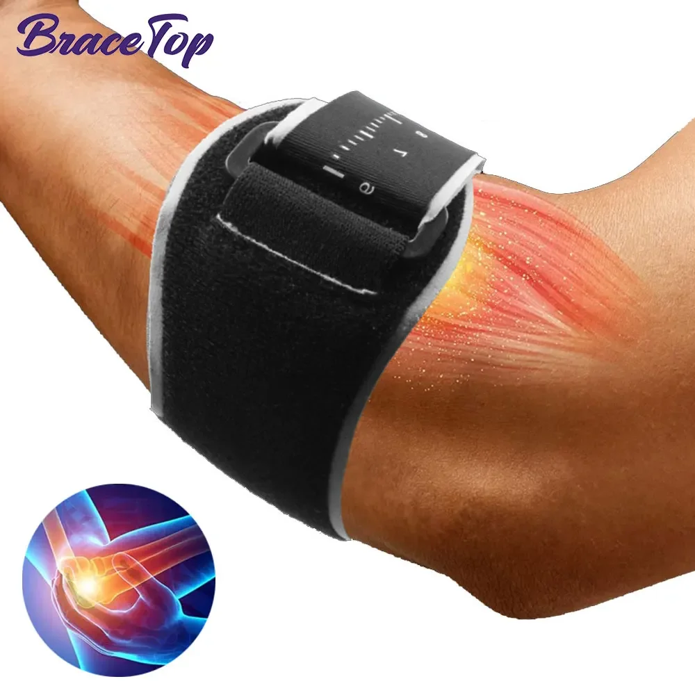 1 Pcs Elbow Brace for Tendonitis and Tennis Elbow Relief with Removebale Pad, Tennis Arm Pads, Comfortable Golfers Elbow Straps