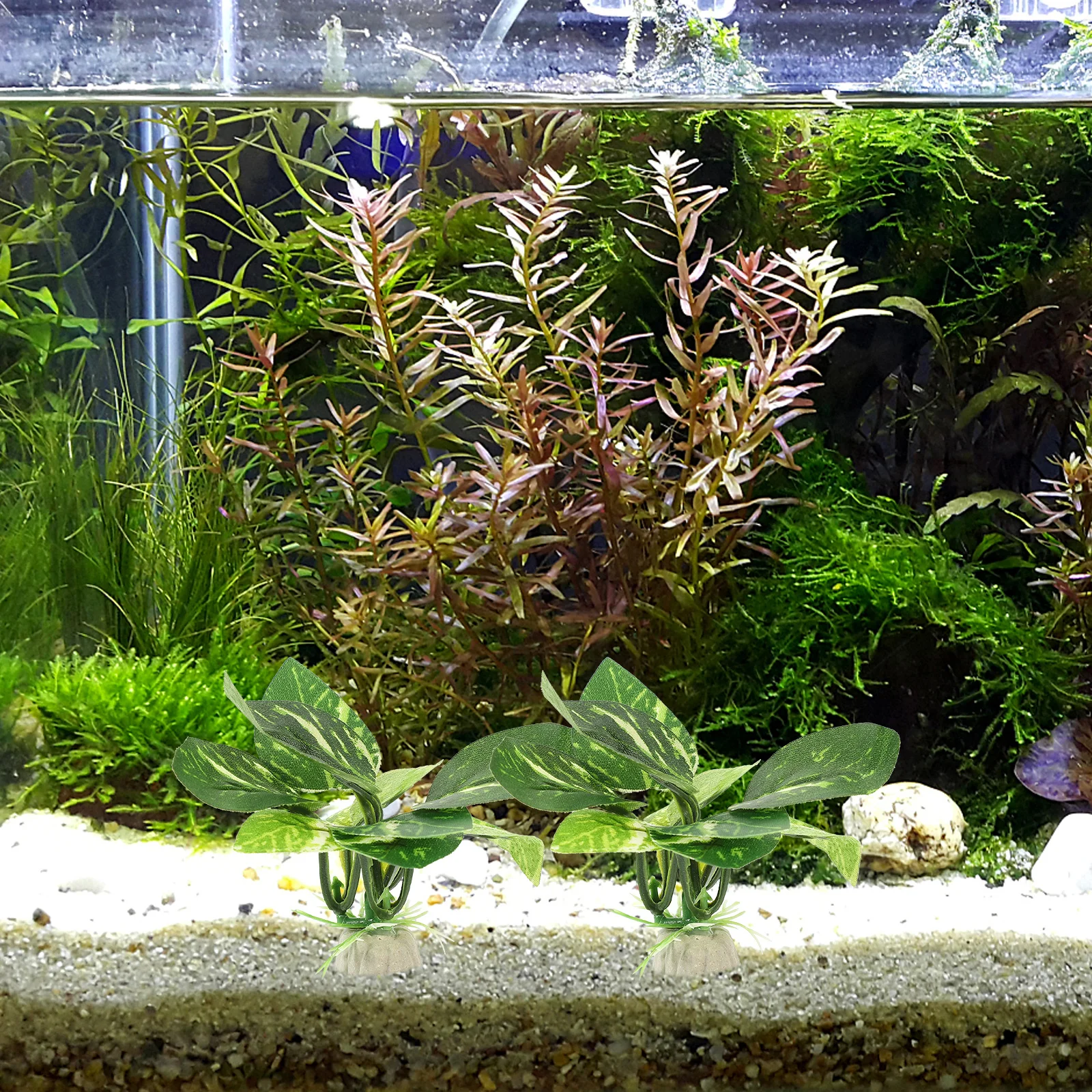 

10Pcs Artificial Aquarium Plants Plastic Lifelike Fish Tank Decorations Realistic Simulation Plant Ornaments Aquarium Plants