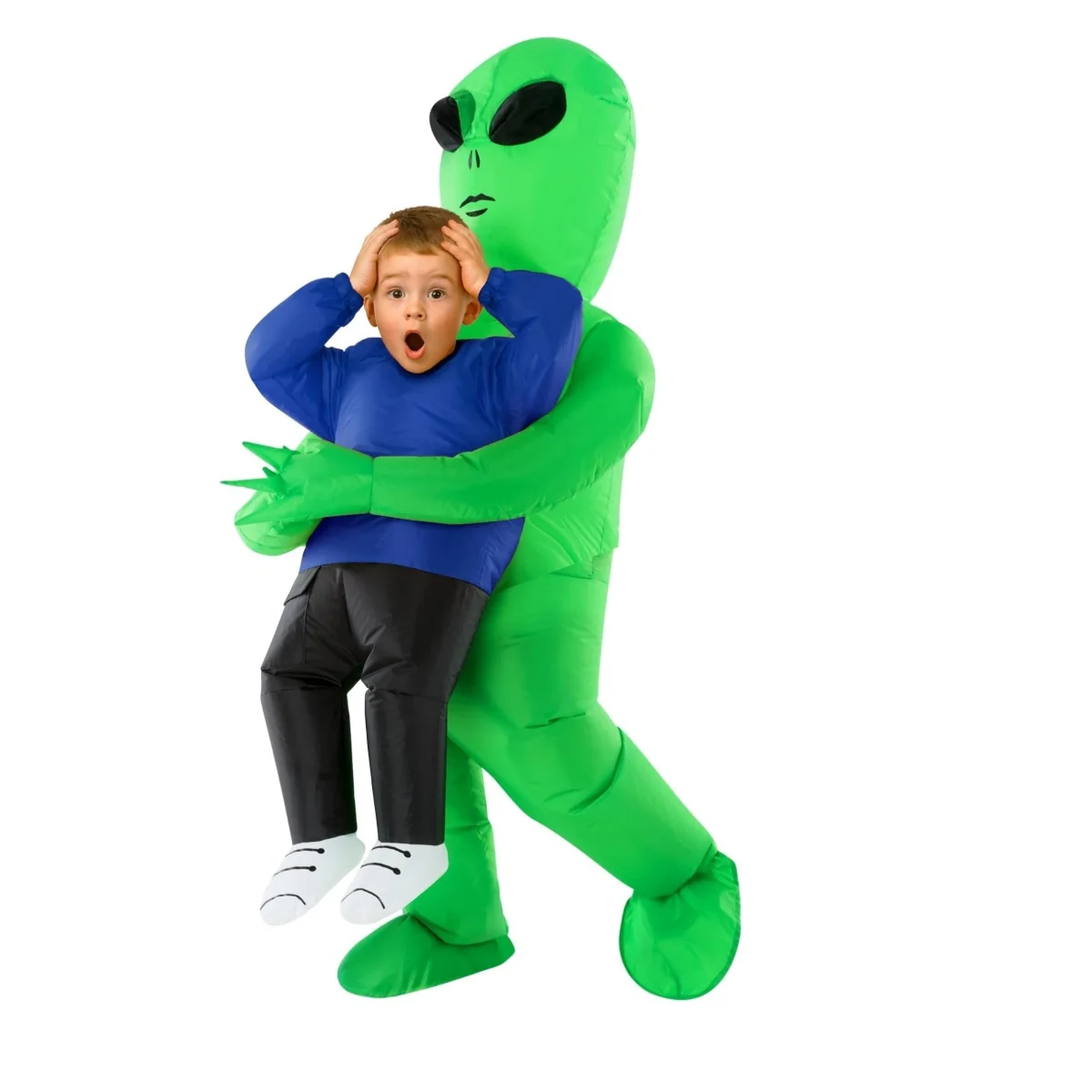 

Green ET Alien Inflatable Costume Scary Green Alien Cosplay Costume for Adult Party All Saints'Day Prank Prop for Party Dress Up