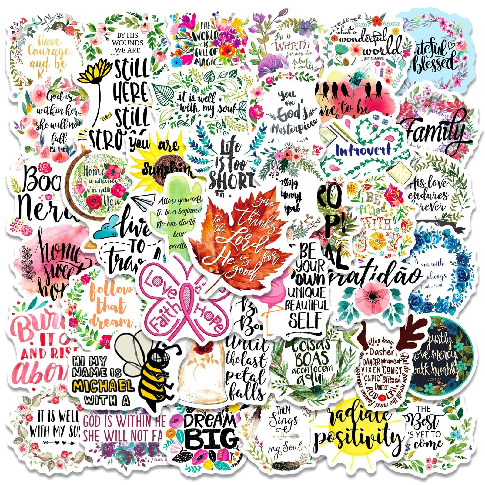 

50 шт. вдохновляющих классических китайских стикеров Xiao Qingxin для граффити, дневников, чехлов для телефонов, скрапбукинга, эстетичные наклейки ручной работы