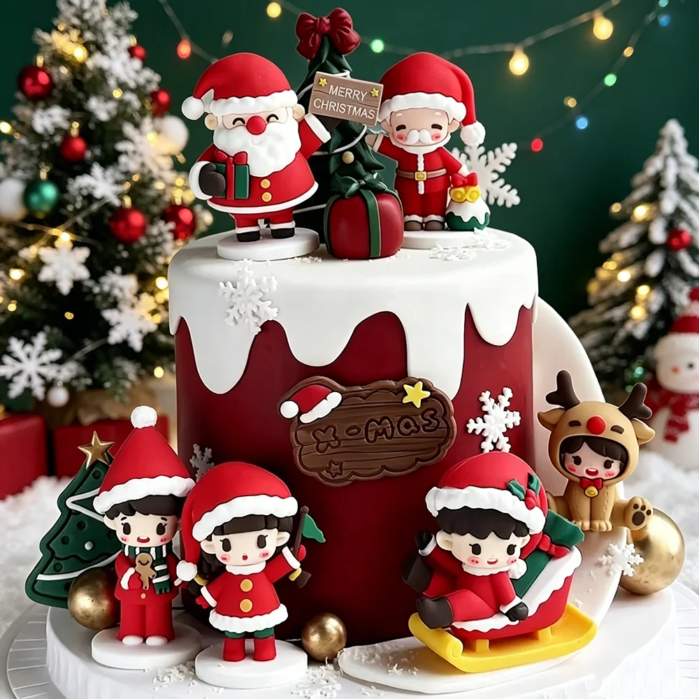 Couple Themed Xmas Ornaments Work As Cake Topper Tree Hanging Decor for Indoor Arrangement At Christmas New Year Home Parties