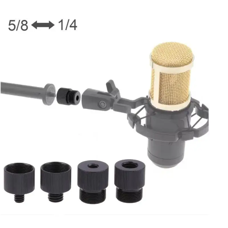 Adaptador de Suporte para Microfone com Rosca de 5/8 para 1/4 e 3/8 Polegadas, Acessório para Câmera Fotográfica e Suporte de Microfone