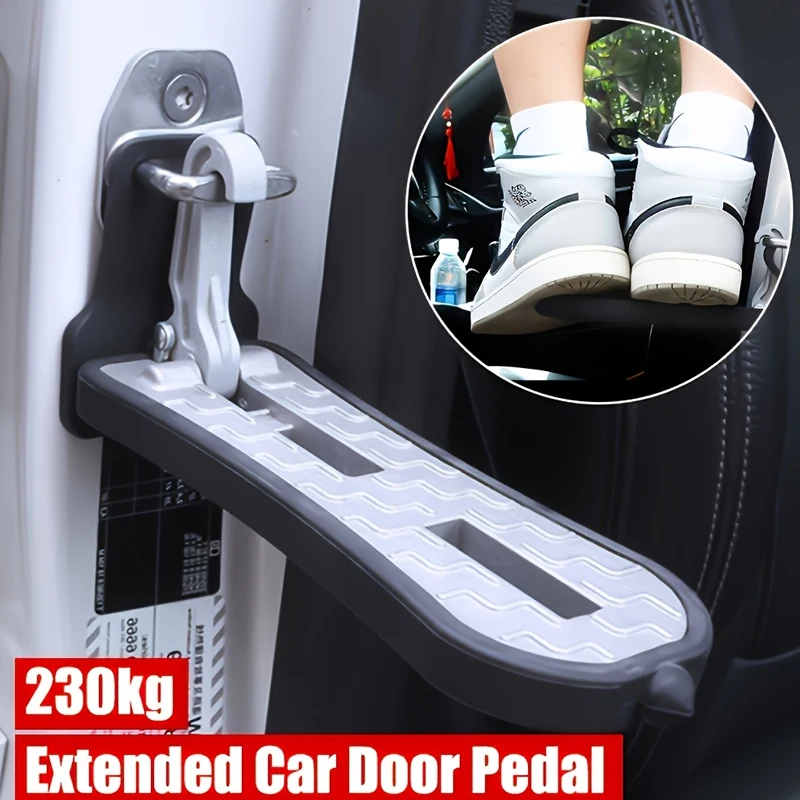 1pc Foldable Car Roof Rack Door Step Multifunction Universal Latch Hook Foot Pedal Aluminium Alloy Safety Accessories Kickstand