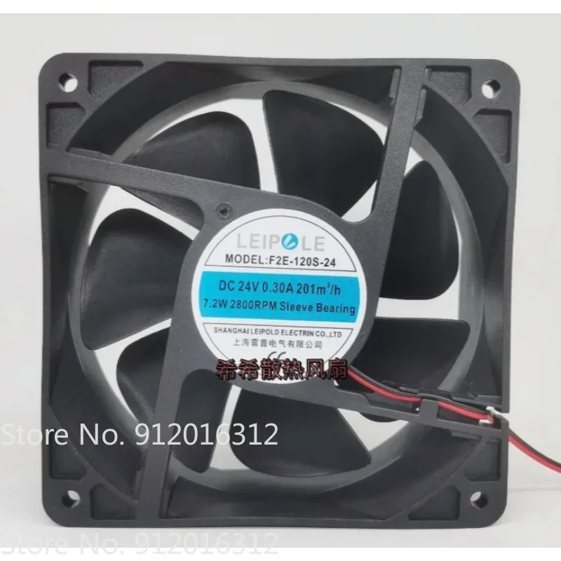 

Новый вентилятор для процессора LEIPOLE F2E-120S-24 24V 0.3A, двойной шарикоподшипниковый охлаждающий вентилятор 12038 120*120*38 мм
