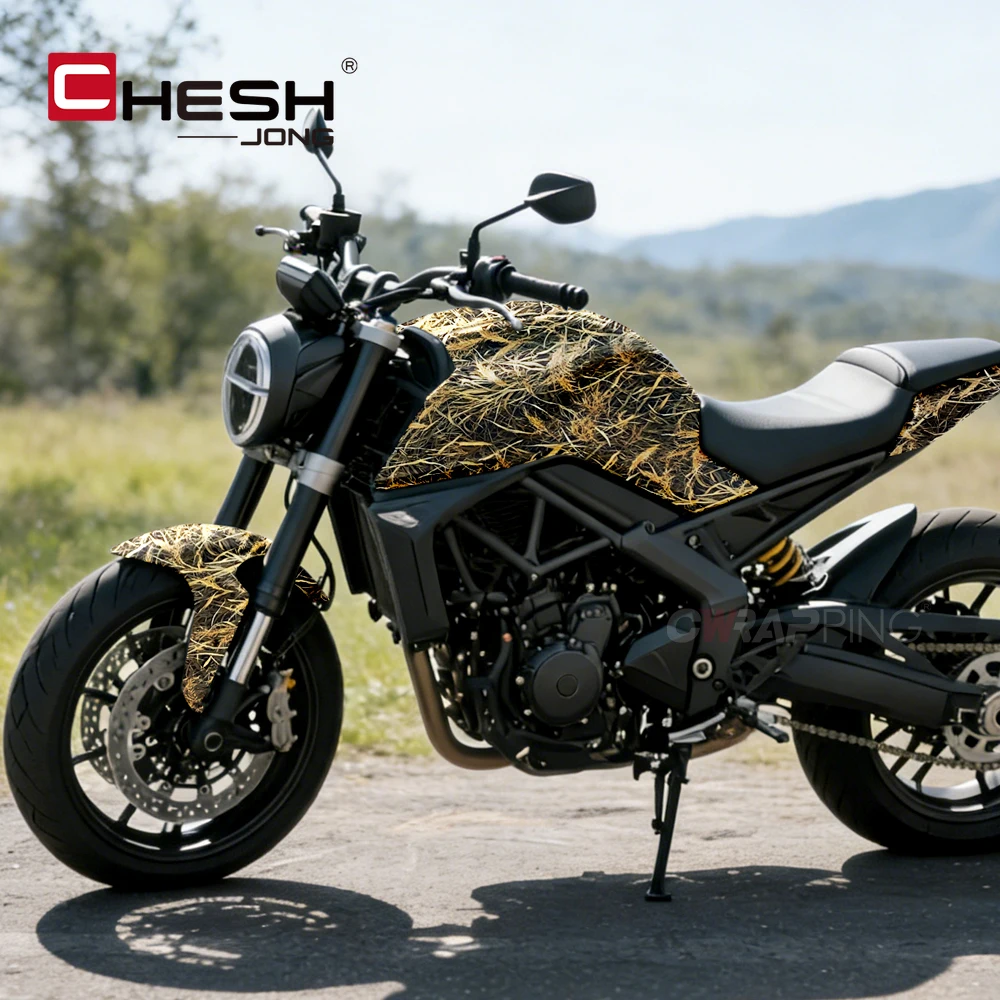 Blatt-Tarnfolie Auto Outdoor-Zubehör Fahrzeugfolierung Aufkleber Motorrad-Klebefolie für Auto Motorräder Wrapping-Folie